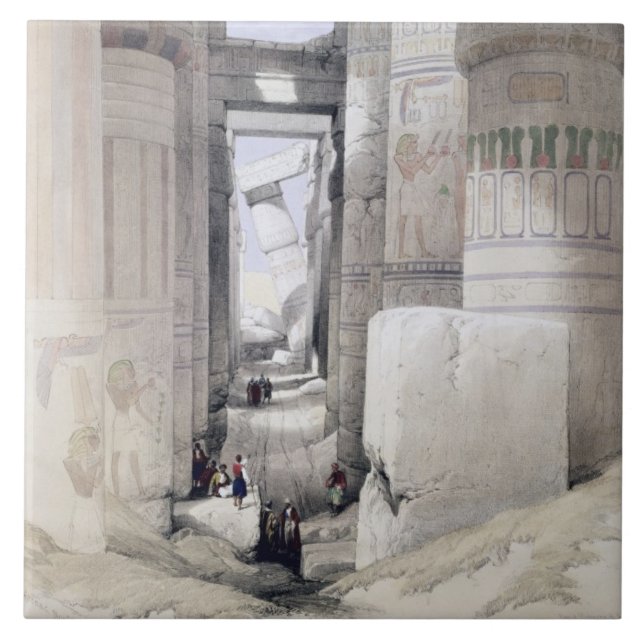 View through the Hall of Columns, Karnak, from "Eg Ceramic Tile (Front)