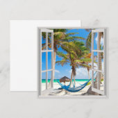 View through the windows on a tropical beach (Front/Back)