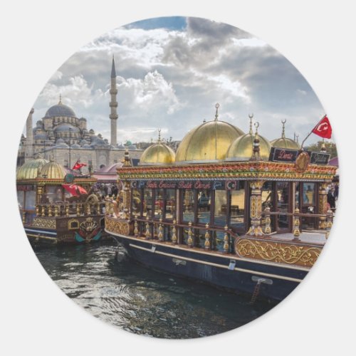 View to Istanbul Turkey Classic Round Sticker