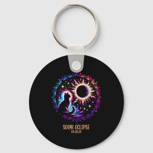 View Totality April 8 2024 Astronomy Cat Lover Sol Keychain