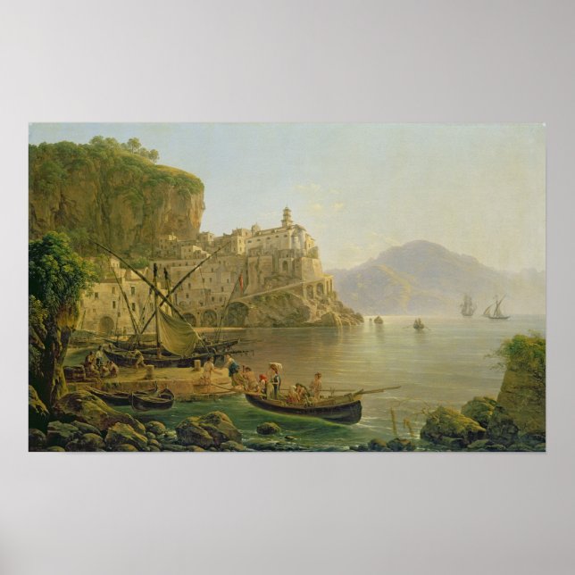 View Towards Atrani on the Amalfi, 1817 Poster (Front)