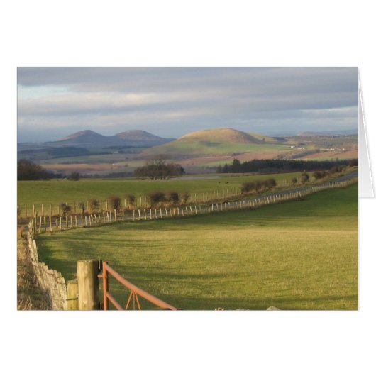 View Towards Eildon Hills, Scottish Borders Cards (Front Horizontal)