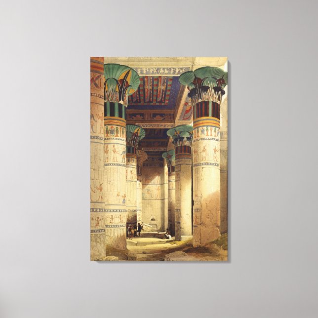 View under the Grand Portico, Philae Canvas Print (Front)
