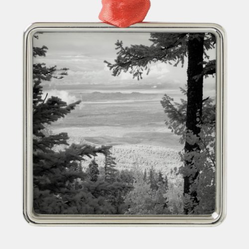 View west from crest of Sandia Mountains Metal Ornament