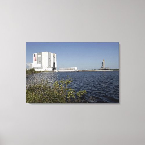 Viewed across the basin Space Shuttle Atlantis Canvas Print
