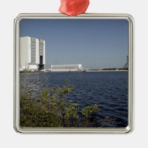 Viewed across the basin Space Shuttle Atlantis Metal Ornament
