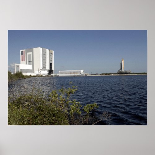 Viewed across the basin Space Shuttle Atlantis Poster