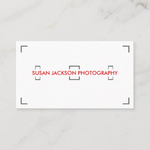 Customizable Viewfinder Photography Business Card