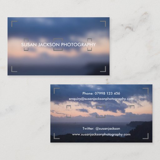 Customizable Viewfinder Photography Business Card