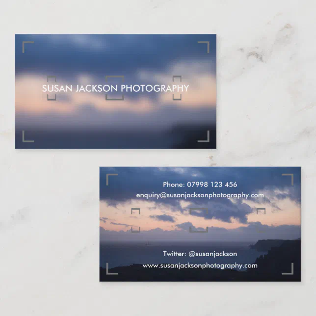 Viewfinder Photography Business Card Zazzle
