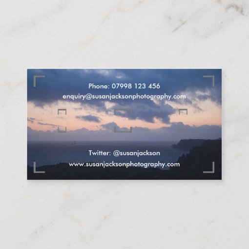 Viewfinder Photography Business Card Zazzle
