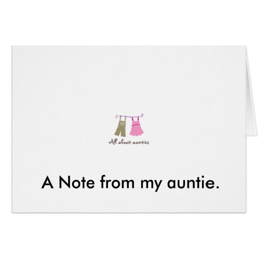 viewlogo.aspx, A Note from my auntie. Cards (Front Horizontal)