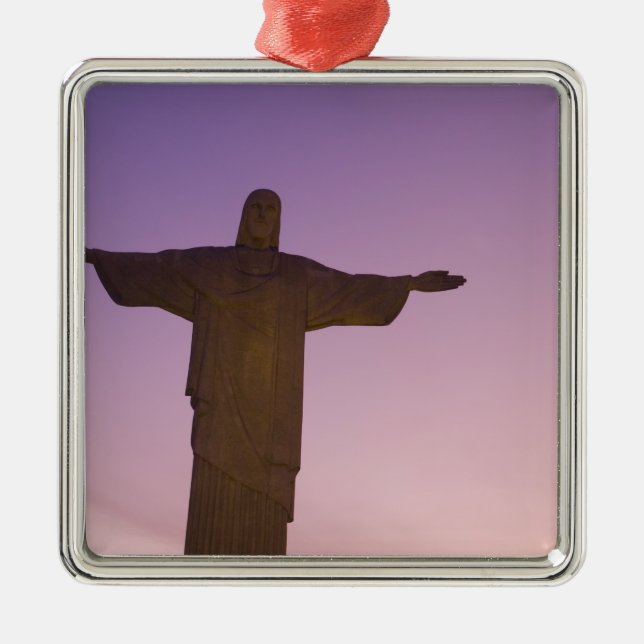 Viewpoint, Christ Statue at Corcovado, 704 Metal Ornament (Front)