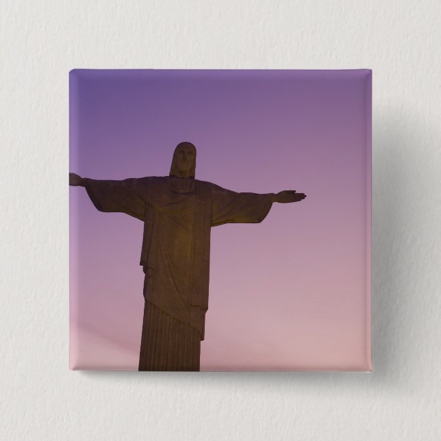Viewpoint, Christ Statue at Corcovado, 704 Pinback Button (Front)