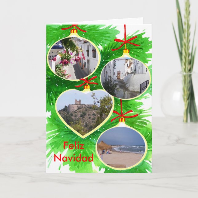 Views Feliz Navidad Spanish Christmas Holiday Card (Front)