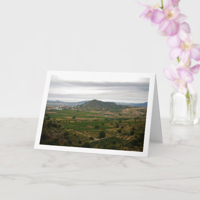 Views from Lliria, Valencia, Spain Card (Orchid)