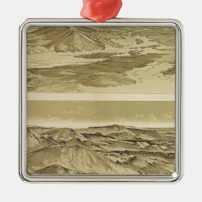 Views from Mount Trumbull and Mount Emma Metal Ornament (Front)