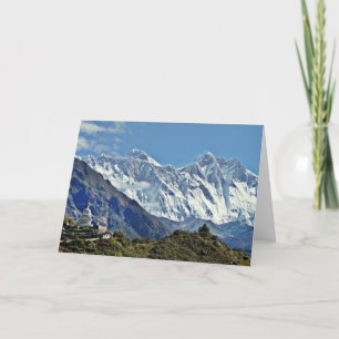Views from Nepal on way to MOUNT EVEREST Holiday Card