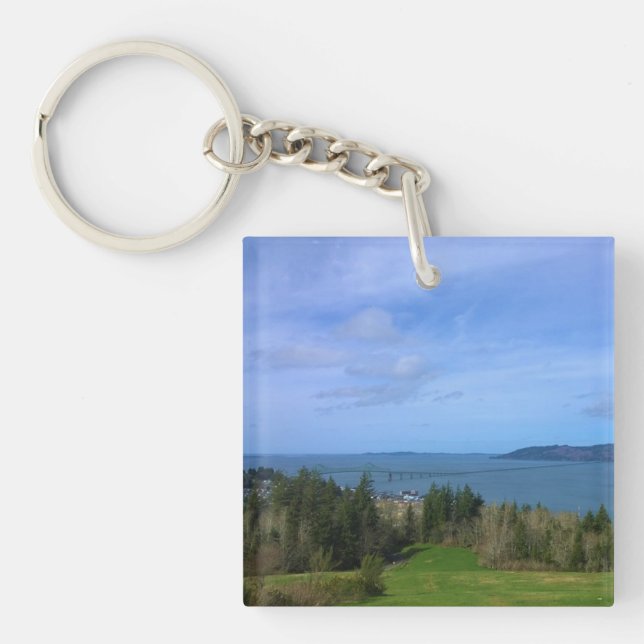 Views from the Astoria Column, Oregon Keychain (Front)