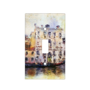 Views od Venice made in artistic watercolor Light Switch Cover