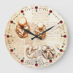 Views of a Fetus in the Womb,Ob-Gyn Medical Large Clock