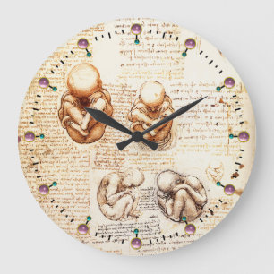 Views of a Fetus in the Womb,Ob-Gyn Medical Large Clock