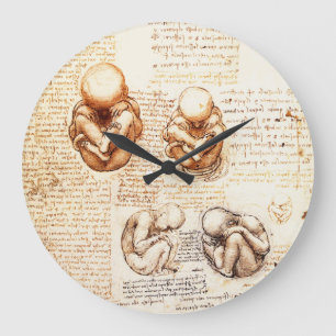 Views of a Fetus in the Womb,Ob-Gyn Medical Large Clock