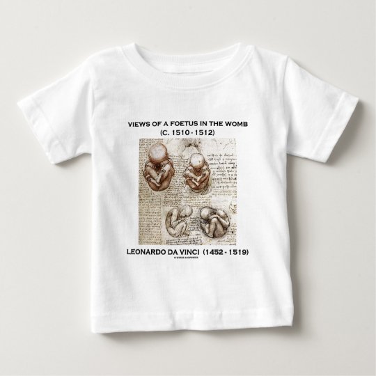 Views Of A Foetus In The Womb (Leonardo da Vinci) Baby T-Shirt