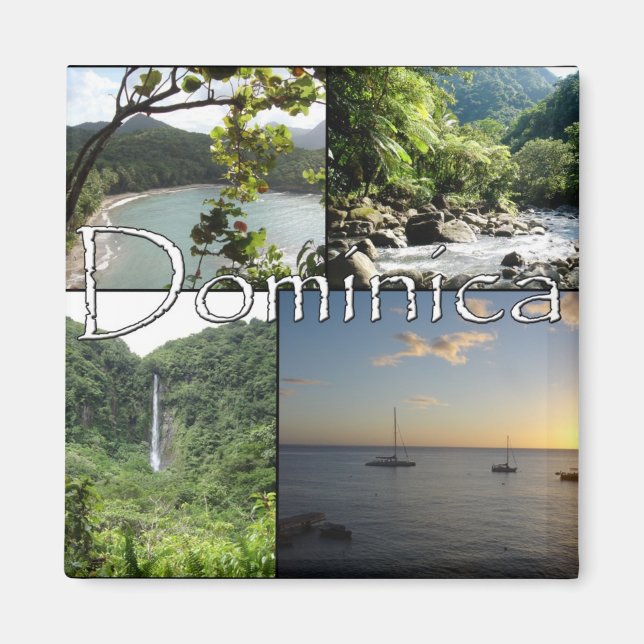Views of Dominica magnet (Front)