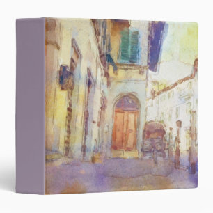 Views of Florence made in artistic watercolor 3 Ring Binder