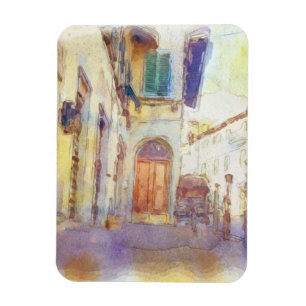 Views of Florence made in artistic watercolor Magnet