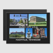Views of Nashville Tennessee Magnetic Card (Front/Back)