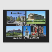 Views of Nashville Tennessee Magnetic Card (Front)