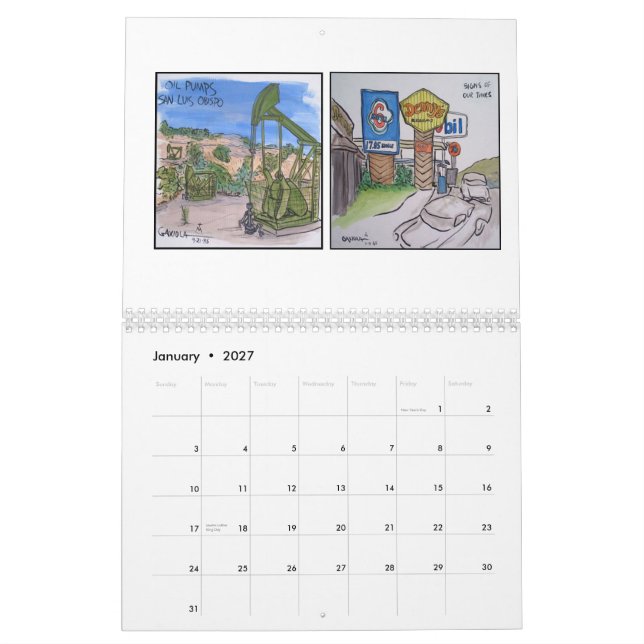 Views of San Luis Obispo County Calendar (Jan 2027)