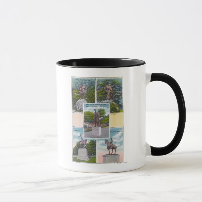 Views of Statues in Portland City Parks Mug (Right)