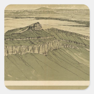 Views of the Marble Canyon Platform Square Sticker