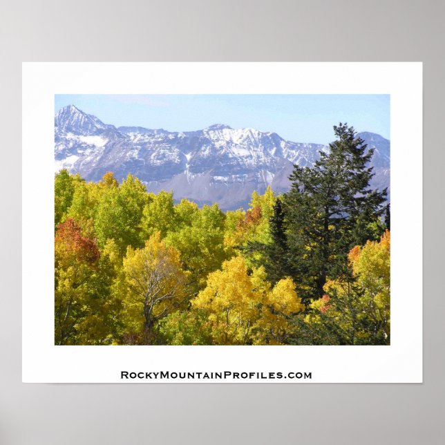 Views of the Rocky Mountains of Colorado Poster (Front)