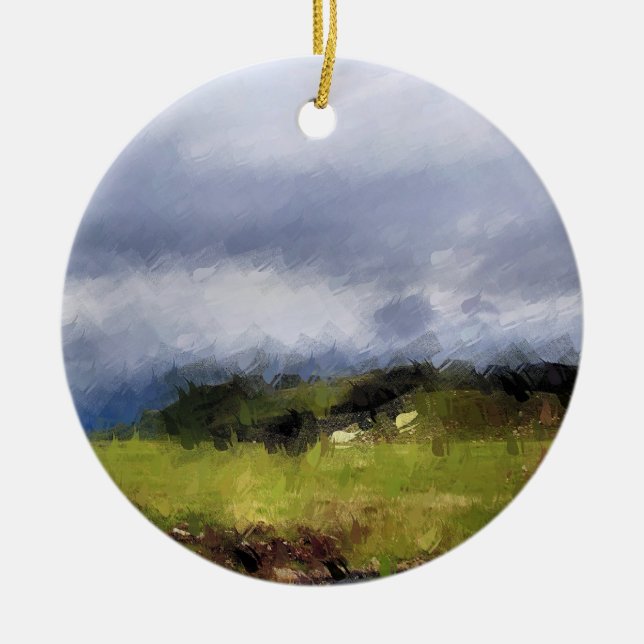 VIEWS OF WALES CERAMIC ORNAMENT (Front)