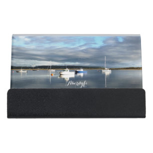 VIEWS OF WALES DESK BUSINESS CARD HOLDER