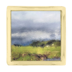 VIEWS OF WALES GOLD FINISH LAPEL PIN