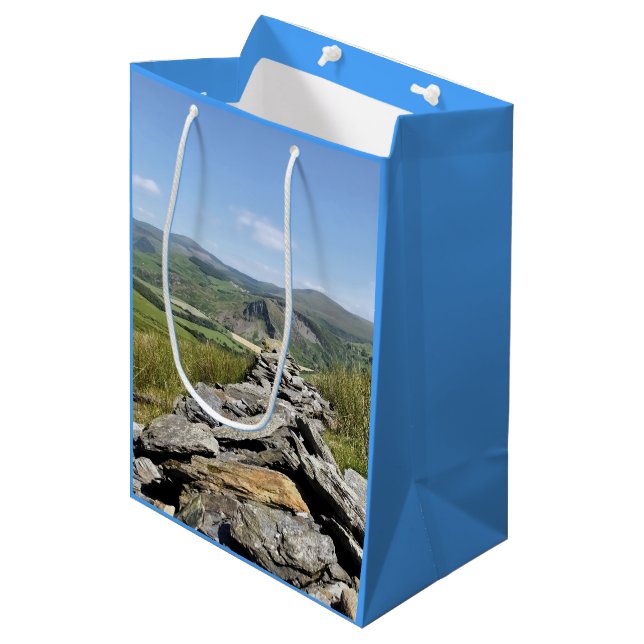 VIEWS OF WALES MEDIUM GIFT BAG (Front Angled)