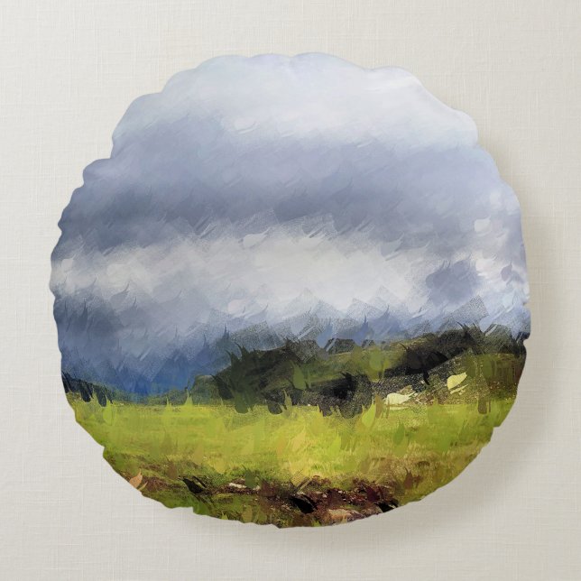 VIEWS OF WALES ROUND PILLOW (Front)