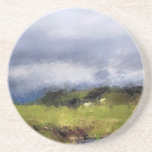 VIEWS OF WALES SANDSTONE COASTER (Front)