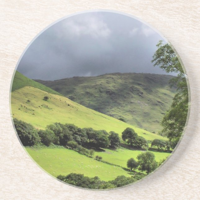 VIEWS OF WALES SANDSTONE COASTER (Front)