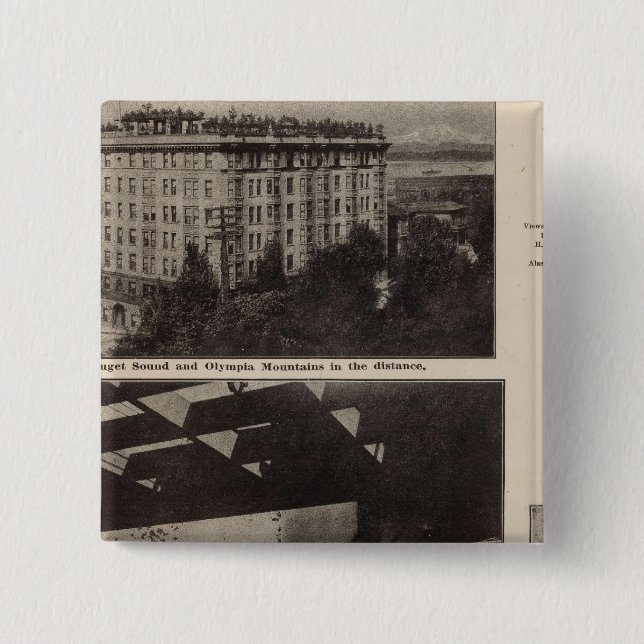 Views, Seattle Pinback Button (Front)