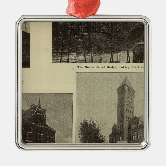 Views, Spokane's prosperity Metal Ornament (Front)