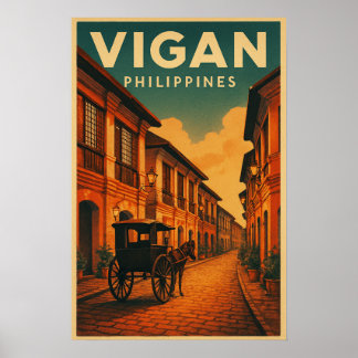 Vigan, Philippines Travel  Poster