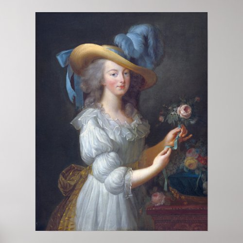 Vige Le Brun _ Marie Antoinette In Muslin Dress Poster