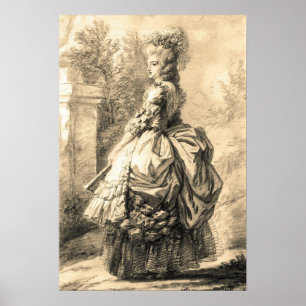 Vigée Le Brun - Marie Antoinette Strolling Poster