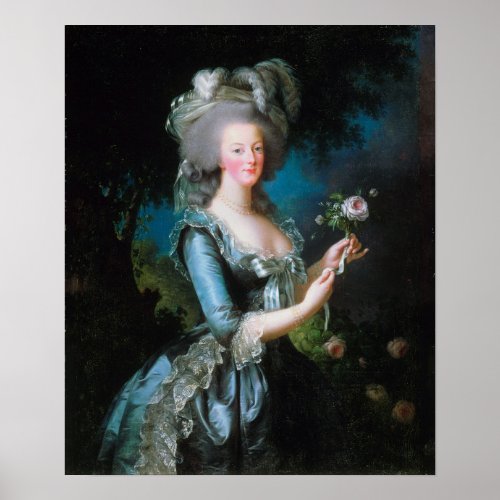 Vige Le Brun _ Marie_Antoinette With A Rose Poster